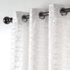 Linen Look 3D Textured Shower Curtain - Cotton Puffs Design in White 70" x 72" - Water Resistant Polyester Blend, Washable Shower Curtain - Perfect Cloth Shower Curtain for Stylish Bathrooms view 2