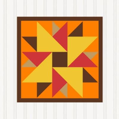 BARN Quilt Block Outdoor Square BQ012-03 | 6 Sizes | Outside Pattern | Wall Art | Yard Art | Barn Quilt Sign | Farm Quilt Design (11.5" x 11.5" 1 Sided)