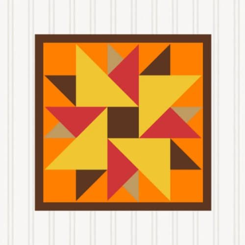 BARN Quilt Block Outdoor Square BQ012-03 | 6 Sizes | Outside Pattern | Wall Art | Yard Art | Barn Quilt Sign | Farm Quilt Design (11.5" x 11.5" 1 Sided)