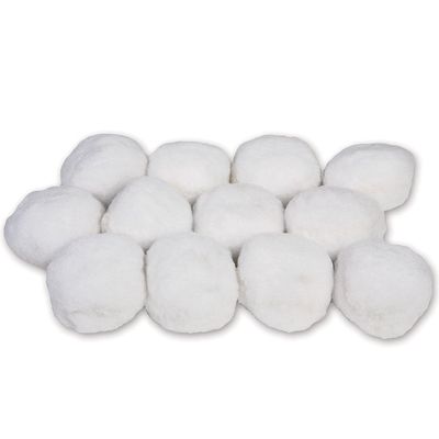 S&S Worldwide Puff Snow Ball, 4" Diameter, White, Pack of 12