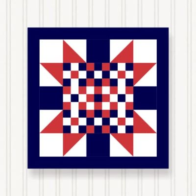 BARN Quilt Block Outdoor Square BQ014 | 6 Sizes | Outside Pattern | Wall Art | Yard Art | Barn Quilt Sign | Farm Quilt Design (18" x 18" 1 Sided)