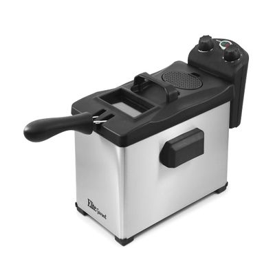 Elite Gourmet EDF-3500# Electric Immersion Deep Fryer. Removable Basket, Timer Control Adjustable Temperature, Lid with Viewing Window and Odor Free Filter