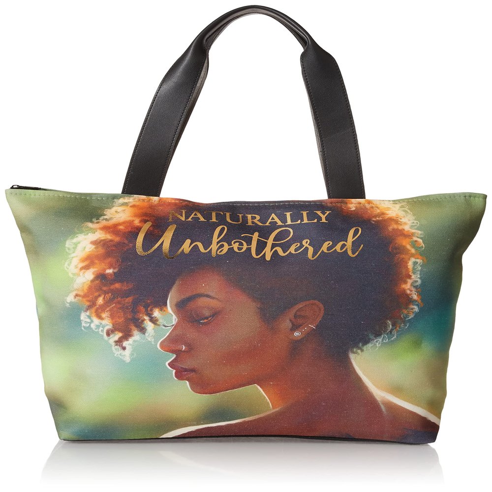 African American Expressions - Canvas Totebag, Naturally Unborthered, 20 x 15 Inch, CHB-17