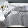 Indigo Hill by HiEnd Accents Anna Diamond Quilted Coverlet, Twin Size, Gray Solid Color, Rustic Traditional Farmhouse Style Luxury Bedding, Soft Lightweight Bed Cover view 1