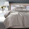 Indigo Hill by HiEnd Accents Anna Diamond Quilted Coverlet, Twin Size, Taupe Solid Color, Rustic Traditional Farmhouse Style Luxury Bedding, Soft Lightweight Bed Cover view 1