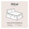 HiEnd Accents Luna Washed Linen 3 Piece Ruffle Skirt Bedspread Set with Pillow Shams, Slate Queen Size, Romantic Shabby Chic Farmhouse Style Bedding Cover Set, 1 Bed Spread and 2 Pillow Cases view 4