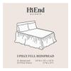 HiEnd Accents Luna 3 Piece Full Slate Washed Linen Bedspread Set view 4