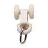 Bettomshin Curtain Track Rollers Plastic Twin Wheeled Carriers Drapery Rail Sliding Glider for Windows Shower Curtain Tracks 0.53" Dia, 50 Pcs view 1