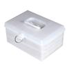 Cabilock 1pc Large Capacity Practical Plastic Mahjong Storage Box Handle and Lock Multi-function Organizer for Mahjong Tiles and More Lightweight and Home Use view 1