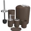GAXQFEI Bathroom Accessories Sets 6 Piece Bathroom Set Plastic Lotion Dispenser Toothbrush Holder Bathroom Tumblers Soap Dish Trash Can Toilet Brush Set/Bronze view 1