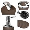 GAXQFEI Bathroom Accessories Sets 6 Piece Bathroom Set Plastic Lotion Dispenser Toothbrush Holder Bathroom Tumblers Soap Dish Trash Can Toilet Brush Set/Bronze view 3