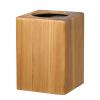 DRSFF Square Teak Trash Can Square Home Wooden Garbage Bin Kitchen Rubbish Container Living Room Storage Bucket Office Waste Paper Basketwith Plastic Inner Cylinder view 1
