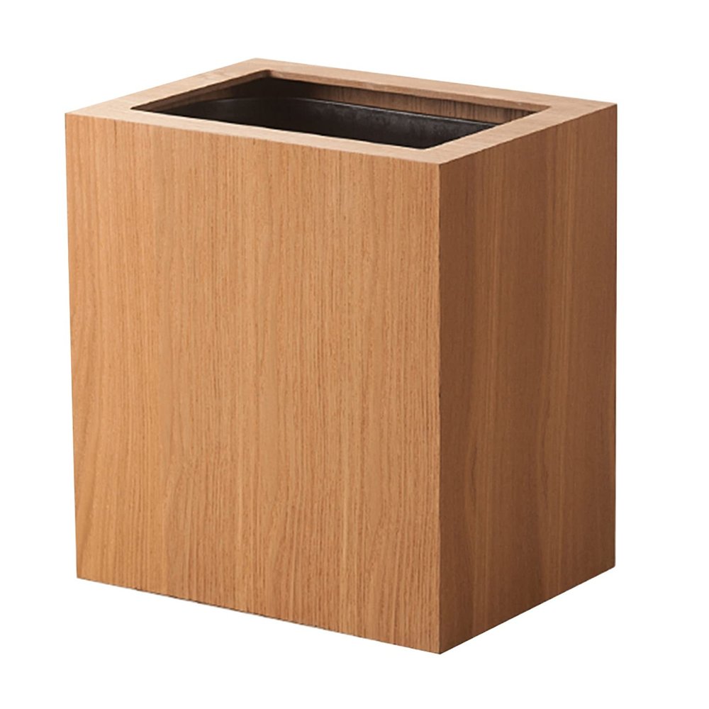 DRSFF Garbage/Trash Can Wooden Rubbish Bin Simple-Style Living Room Bedroom Bathroom Waste Basket Container Bin Kitchen Large Capacity Rubbish Bucket - Without Cover 12L (Color : A)