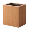 DRSFF Garbage/Trash Can Wooden Rubbish Bin Simple-Style Living Room Bedroom Bathroom Waste Basket Container Bin Kitchen Large Capacity Rubbish Bucket - Without Cover 12L (Color : A) view 1
