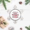 3" Metal Snowflake Ornament It S Most Wonderful Wine Christmas Tree Pendant Hanging Seasonal Holiday Decoration for Home Farmhouse Room Door Christmas Decor Hanging Souvenir New Year Gift view 2