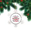 3" Metal Snowflake Ornament It S Most Wonderful Wine Christmas Tree Pendant Hanging Seasonal Holiday Decoration for Home Farmhouse Room Door Christmas Decor Hanging Souvenir New Year Gift view 3