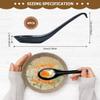 DOERDO 6PCS Soup Spoons Japanese Style Spoons Chinese Asian Soup Spoons With Long Handle for Kitchen Mixing, Baking, Cooking, Black view 2