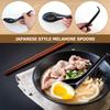 DOERDO 6PCS Soup Spoons Japanese Style Spoons Chinese Asian Soup Spoons With Long Handle for Kitchen Mixing, Baking, Cooking, Black view 4