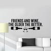 Older The Better Quotes Wine Quote Wine Bottle Drink Glass Wall Decals for Dining Room Home House Winery Restaurant Kitchen Bar Wine Cellar Decor Stickers Wall Art Vinyl Decoration Size (20x30 inch) view 2