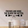 Older The Better Quotes Wine Quote Wine Bottle Drink Glass Wall Decals for Dining Room Home House Winery Restaurant Kitchen Bar Wine Cellar Decor Stickers Wall Art Vinyl Decoration Size (20x30 inch) view 3
