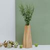 Wood vase Flower Decorative Standing Solid Wooden Geometrical vases Accessories for twig (30x9.5 Centimeters, Oak) view 1