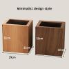 DRSFF Wooden Trash Can for Living Room Bedroom Bathroom | Household Kitchen Large Capacity Rubbish Bucket Without Cover Garbage Bin Simple-Style Waste Paper Basket (Color : A) view 2