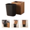 DRSFF Wooden Trash Can for Living Room Bedroom Bathroom | Household Kitchen Large Capacity Rubbish Bucket Without Cover Garbage Bin Simple-Style Waste Paper Basket (Color : A) view 3