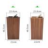 DRSFF Walnut Wood Clamshell Garbage Can Trash Bin for Living Room Bedroom Wooden Storage Bucket Home Commercial Kitchen Large Rubbish Bins Office Waste Paper Basket (Color : B) view 2