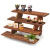 Manspdier Wooden Display Stand Wood Cupcake Stands Tool Free, Rustic Risers for Display Ideal Craft Funko Pop Shelves Table Display Stand for Vendors Wood Riser view 1