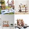 Manspdier Wooden Display Stand Wood Cupcake Stands Tool Free, Rustic Risers for Display Ideal Craft Funko Pop Shelves Table Display Stand for Vendors Wood Riser view 4