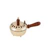 Creative Brands J6734 Incense Burner with Wood Handle, 9.5-inch Length, Brass and Wood, 9.5 inches L x 4 inches H view 1