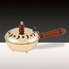 Creative Brands J6734 Incense Burner with Wood Handle, 9.5-inch Length, Brass and Wood, 9.5 inches L x 4 inches H view 2