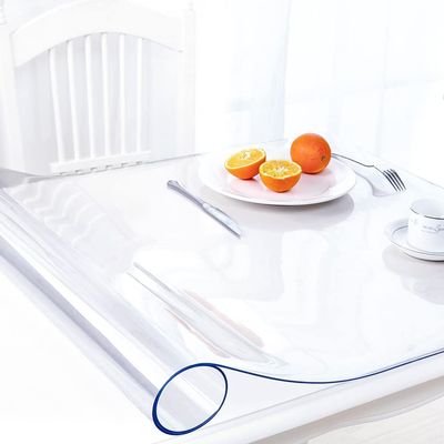 AimerGro 42x76 Inch Clear Plastic Pad Table Protector Cover Dining Room Tablecloth Office Desk Mat Easy Clean Heat Resistant Protection Glass Wood Tabletop Office Writing Desk Kitchen Coffee Table