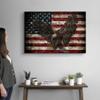 American Flag Wall Decor Wooden American Flag Wall Decor Military Wall Decor Patriotic Wall Decor American Flag Wooden Wall Art Army Poster Eagle Wall Art for Bedroom Living Room Decor (12''Hx18''W) view 3