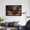 American Flag Wall Decor Wooden American Flag Wall Decor Military Wall Decor Patriotic Wall Decor American Flag Wooden Wall Art Army Poster Eagle Wall Art for Bedroom Living Room Decor (12''Hx18''W) view 4