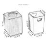 DRSFF Trash Can with Plastic Inner Cylinder Wooden Kitchen Rubbish Container Square Teak Living Room Garbage Bin Office Waste Basket Bedroom Bathroom Storage Bucket view 2