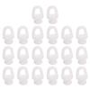 Bettomshin Curtain Track Rollers Plastic Drapery Rail Sliding Glider for Windows Shower Curtain Tracks 0.43" Dia, White 20 Pcs view 1