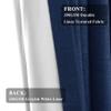 Fcosie Navy Blue Blackout Curtains Pinch Pleated Drapes for Traverse Rod Flax Texture Panels (50 x 84 Inch, Set of 2), Living Room Window Curtains with Blackout Lining view 4