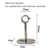 2PCS Curtain Rod Bracket Stainless Steel Ceiling Mount Rod Holder 25mm Diameter 300mm Height Closet Rod End Support Holder Pipe Flange Socket Square Base with Steel Expansion view 2