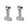 2PCS Curtain Rod Bracket Stainless Steel Ceiling Mount Rod Holder 25mm Diameter 250mm Height Closet Rod End Support Holder Pipe Flange Socket Round Base with Iron Expansion view 1