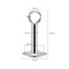 2PCS Curtain Rod Bracket Stainless Steel Ceiling Mount Rod Holder 25mm Diameter 250mm Height Closet Rod End Support Holder Pipe Flange Socket Round Base with Iron Expansion view 2