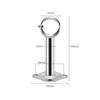 2PCS Curtain Rod Bracket Stainless Steel Ceiling Mount Rod Holder 32mm Diameter 150mm Height Closet Rod End Support Holder Pipe Flange Socket Round Base with Iron Expansion view 2