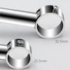 2PCS Curtain Rod Bracket Stainless Steel Ceiling Mount Rod Holder 32mm Diameter 150mm Height Closet Rod End Support Holder Pipe Flange Socket Round Base with Iron Expansion view 3