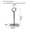 2PCS Curtain Rod Bracket Stainless Steel Ceiling Mount Rod Holder 25mm Diameter 450mm Height Closet Rod End Support Holder Pipe Flange Socket Square Base with Steel Expansion view 2