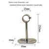 2PCS Curtain Rod Bracket Stainless Steel Ceiling Mount Rod Holder 25mm Diameter 250mm Height Closet Rod End Support Holder Pipe Flange Socket Square Base with Steel Expansion view 2