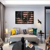 3 Pieces Rustic American Flag Canvas Wall Art Bald Eagle Flags for Room American Flag Decor Wooden American Flag Wall Decor Patriotic Decorations for Home Office Ready to Hang (20''Wx28''Hx3PCS) view 3