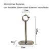 2PCS Curtain Rod Bracket Stainless Steel Ceiling Mount Rod Holder 25mm Diameter 500mm Height Closet Rod End Support Holder Pipe Flange Socket Square Base with Steel Expansion view 2