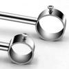 2PCS Curtain Rod Bracket Stainless Steel Ceiling Mount Rod Holder 25mm Diameter 500mm Height Closet Rod End Support Holder Pipe Flange Socket Square Base with Steel Expansion view 4