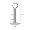 2PCS Curtain Rod Bracket Stainless Steel Ceiling Mount Rod Holder 25mm Diameter 500mm Height Closet Rod End Support Holder Pipe Flange Socket Round Base with Iron Expansion view 2