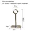 2PCS Curtain Rod Bracket Stainless Steel Ceiling Mount Rod Holder 32mm Diameter 350mm Height Closet Rod End Support Holder Pipe Flange Socket Square Base with Steel Expansion view 2